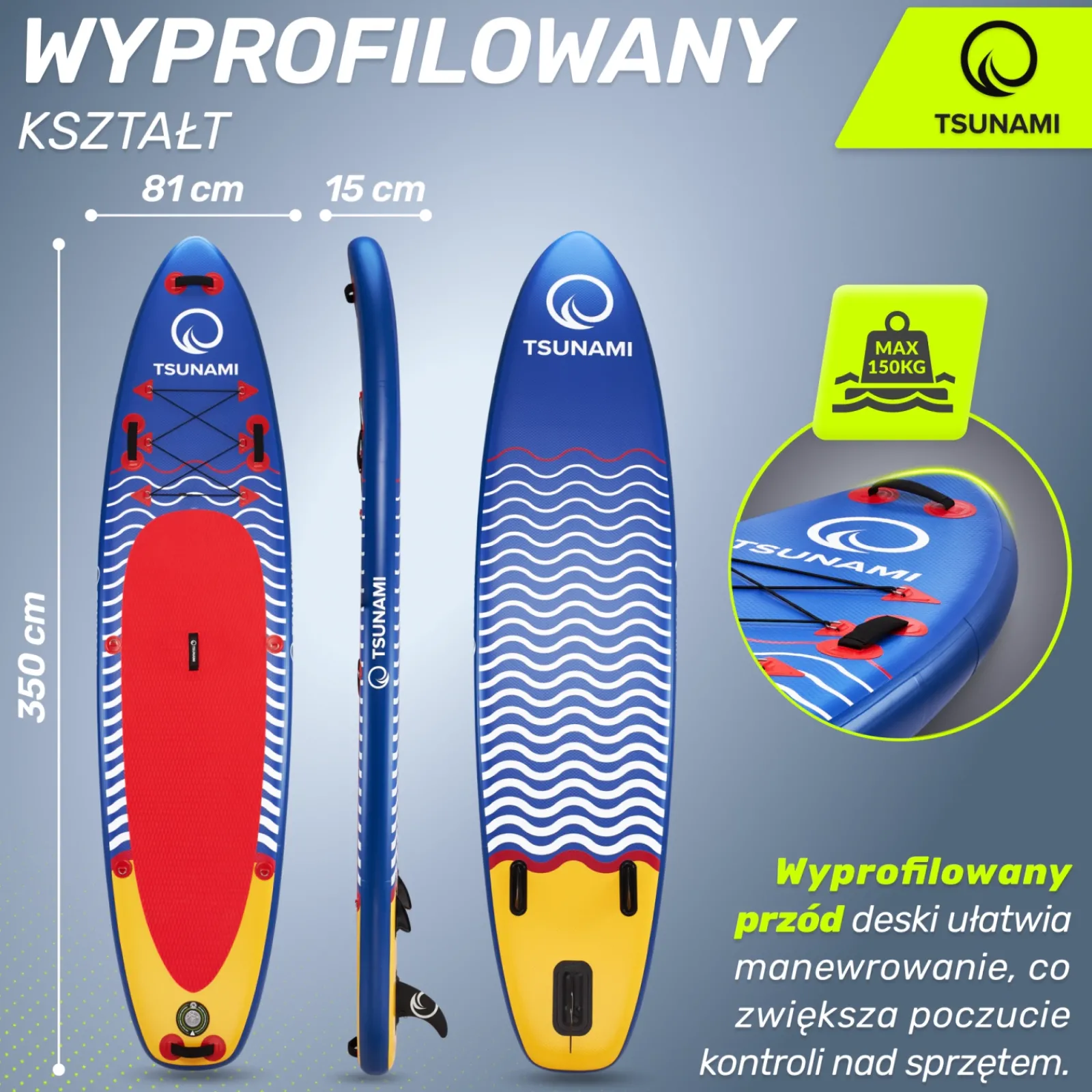 4FIZJO Deska SUP TSUNAMI paddle board 350 cm T04