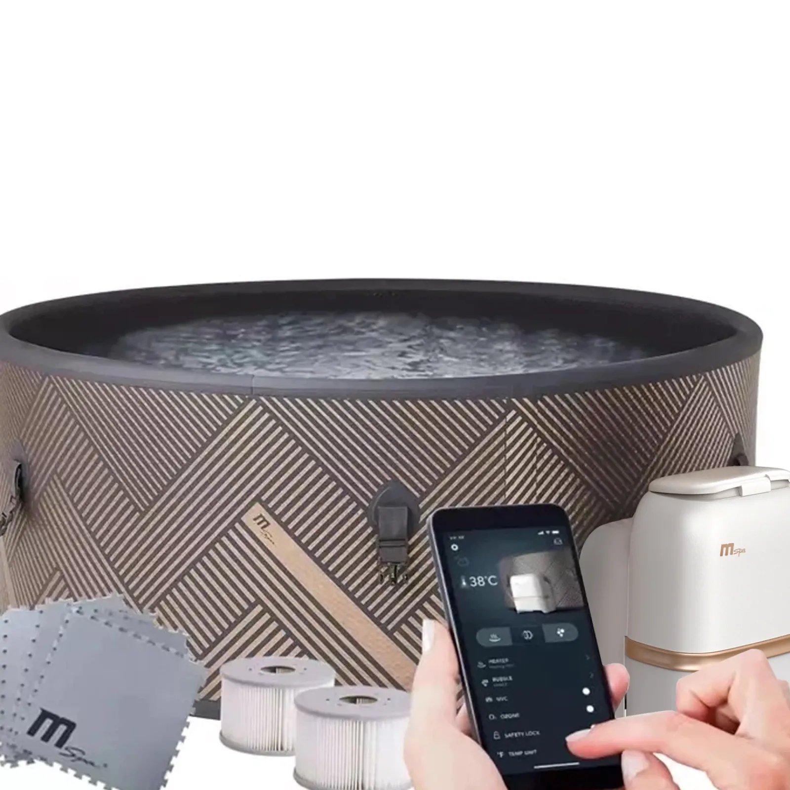 4FIZJO Dmuchane spa ogrodowe MSpa MONO ECO WIFI 6-osobowe Clearance