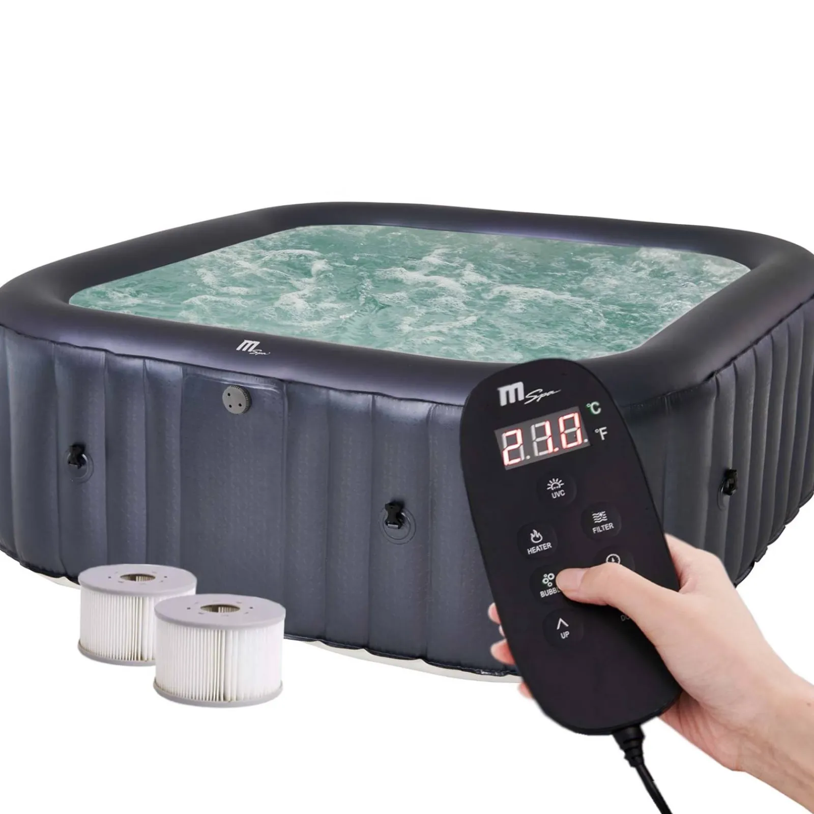 4FIZJO Dmuchane spa ogrodowe MSpa OTIUM 6-osobowe + bicze wodne Sale