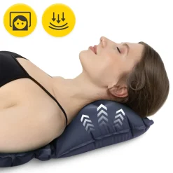 4FIZJO Dmuchany materac turystyczny dwuosobowy samopompujący Mountain Goat granatowy Discount