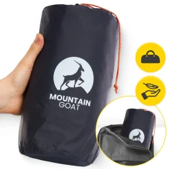 4FIZJO Dmuchany materac turystyczny dwuosobowy samopompujący Mountain Goat granatowy Discount