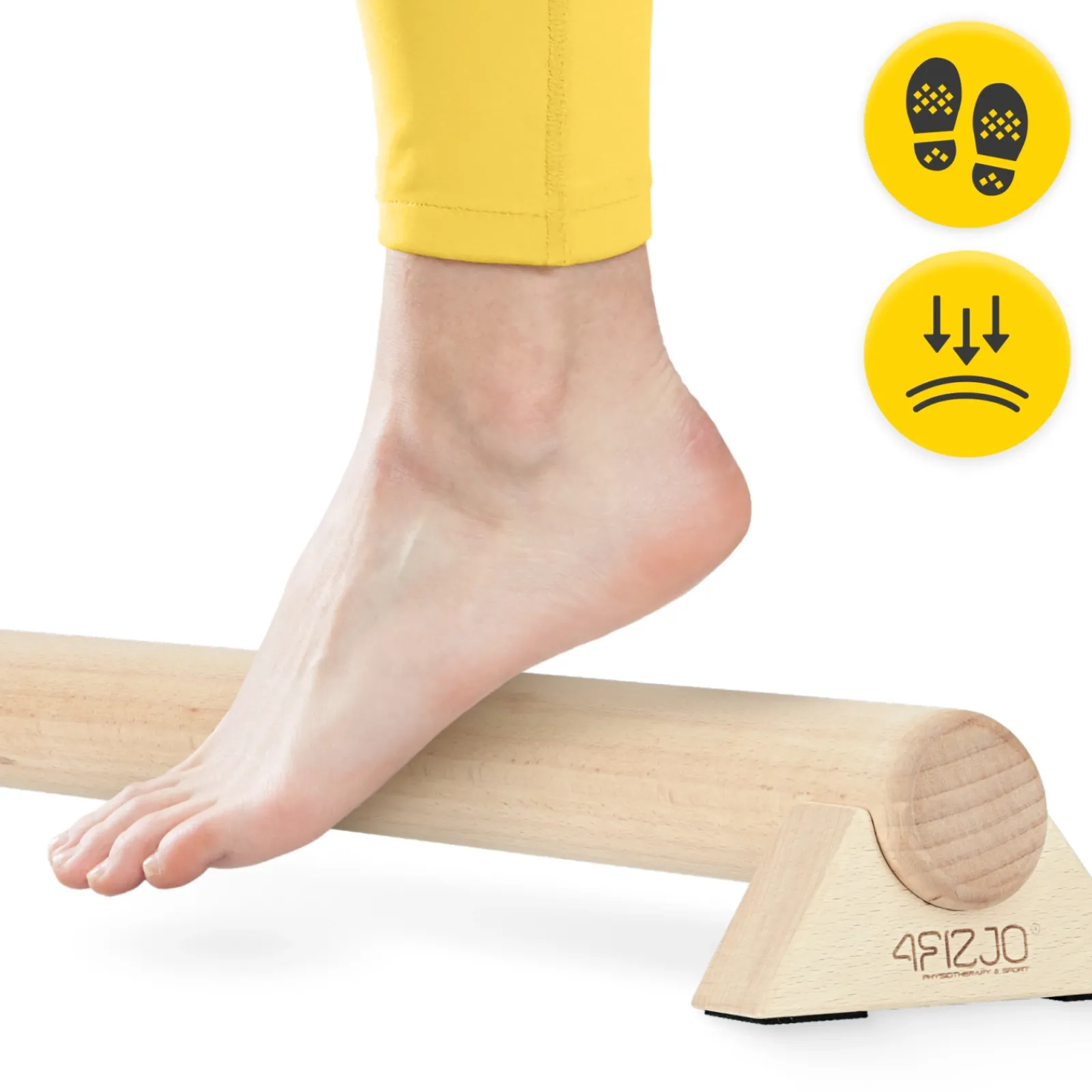 4FIZJO Drewniana belka do treningu równowagi 100 cm Online