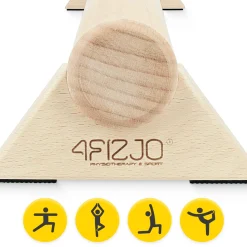 4FIZJO Drewniana belka do treningu równowagi 100 cm Online