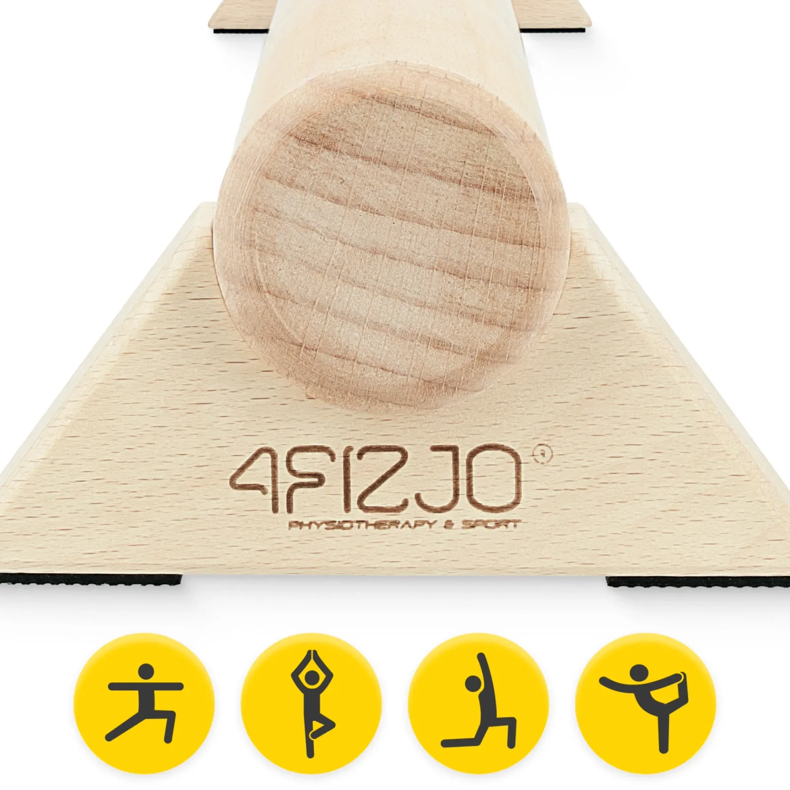 4FIZJO Drewniana belka do treningu równowagi 100 cm Online