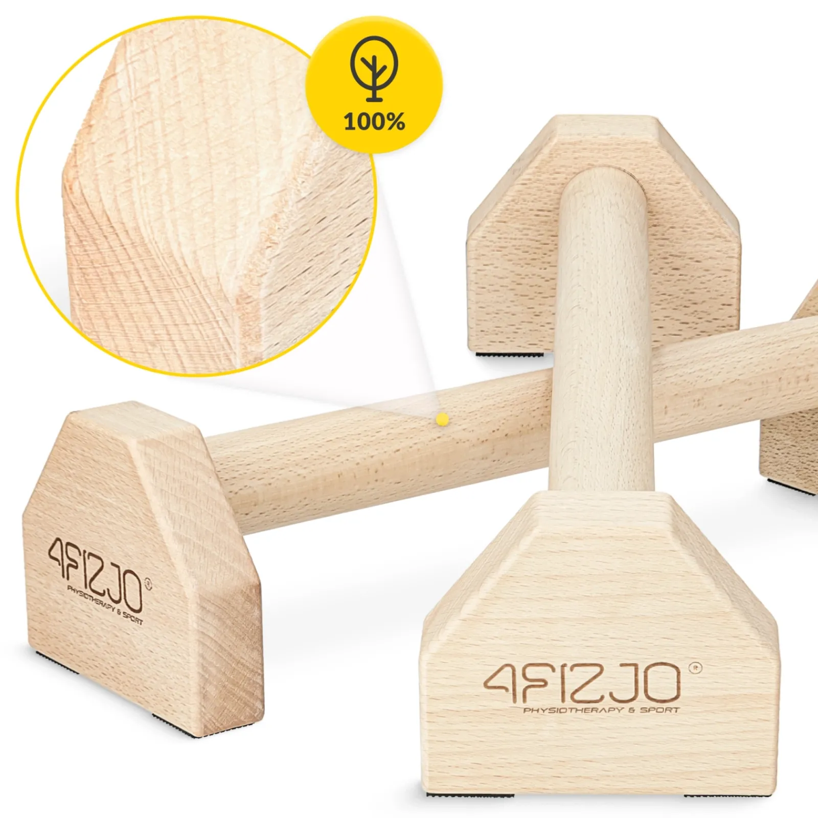 4FIZJO Drewniane paraletki 40 x 12,5 x 10 cm Clearance