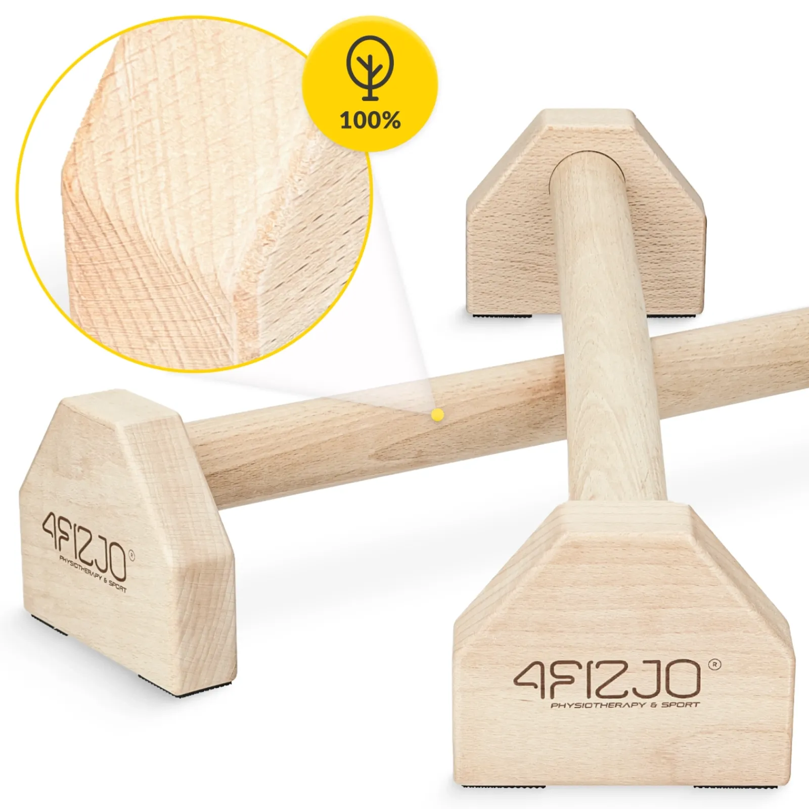 4FIZJO Drewniane paraletki 50 x 12,5 x 10 cm Clearance