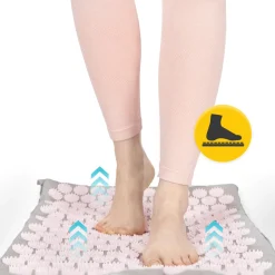 4FIZJO Duża mata do akupresury z poduszką klasyczna XL różowa Hot