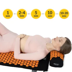 4FIZJO Duża mata do akupresury z poduszką klasyczna XL pomarańczowa New