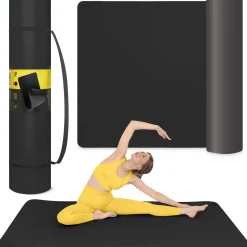 4FIZJO Duża mata do ćwiczeń antypoślizgowa TPE 2 cm czarna Online