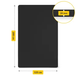 4FIZJO Duża mata do ćwiczeń antypoślizgowa TPE 2 cm czarna Online