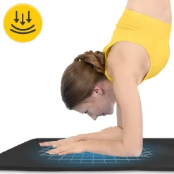 4FIZJO Duża mata do ćwiczeń antypoślizgowa TPE 2 cm czarna Online
