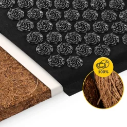 4FIZJO ECO Mata do akupresury z łuskami gryki i kokosem czarna Best