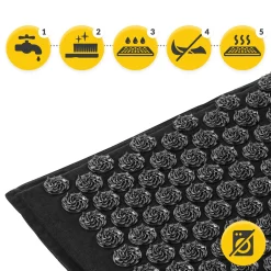 4FIZJO ECO Mata do akupresury z łuskami gryki i kokosem czarna Best