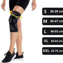 4FIZJO Elastyczna opaska na kolano S szara Sale