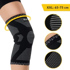 4FIZJO Elastyczna opaska na kolano XXL szara Discount