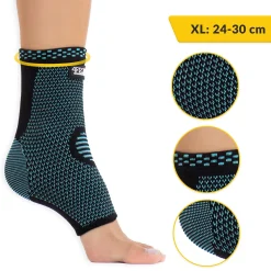 4FIZJO Elastyczna opaska stawu skokowego XL niebieska Czarny / Niebieski Clearance