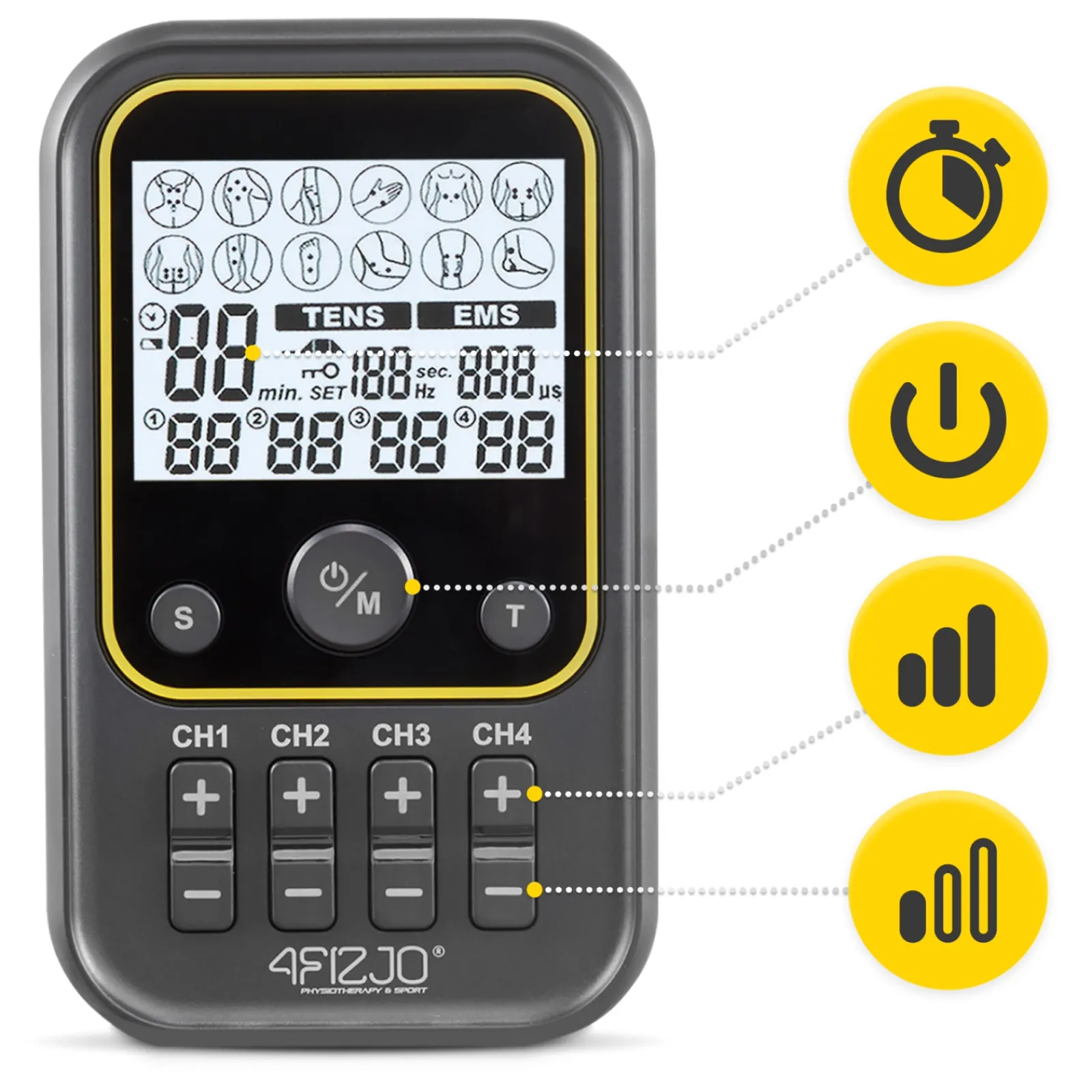 4FIZJO Elektrostymulator mięśni PRO+