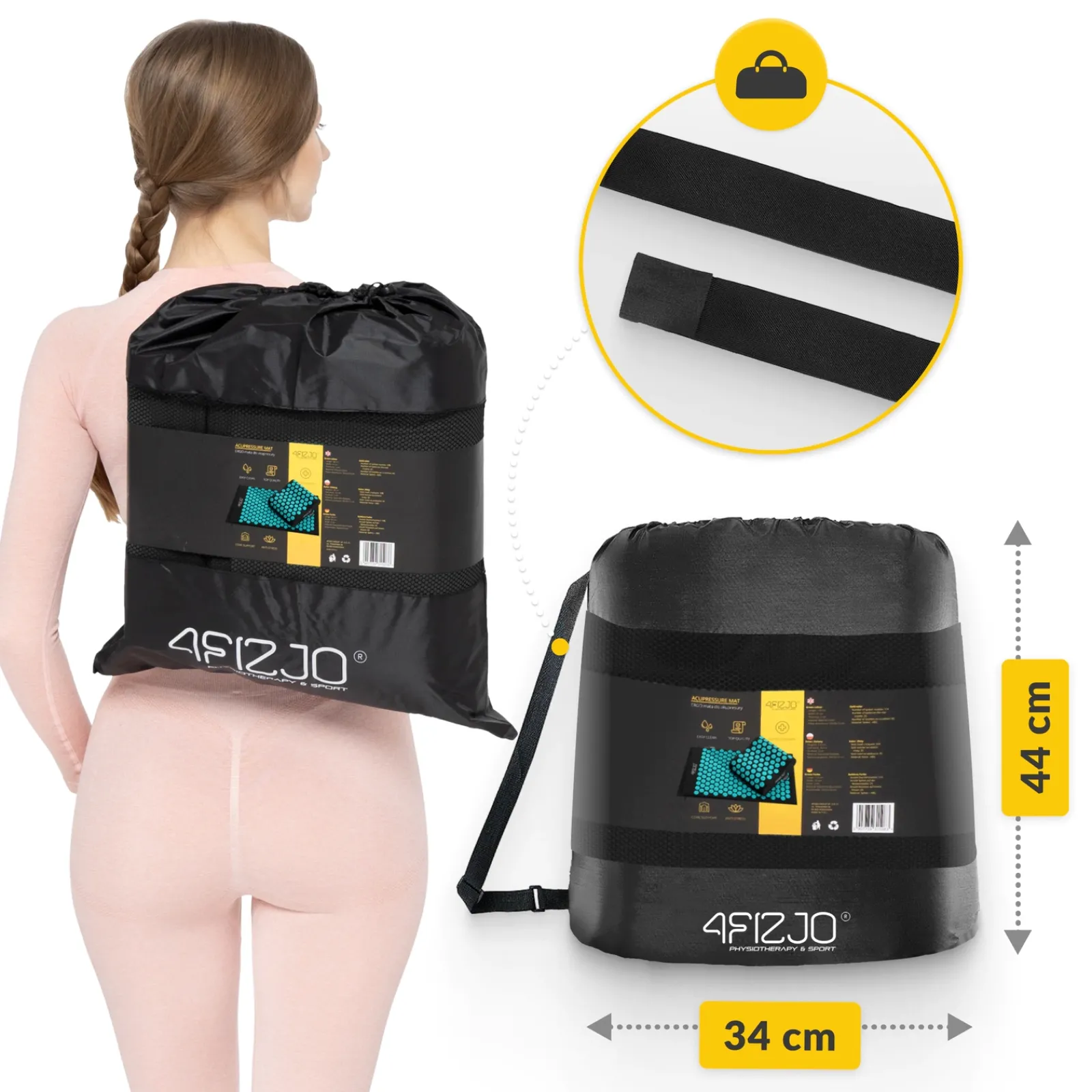 4FIZJO ERGO Mata do akupresury z poduszką niebieska Sale