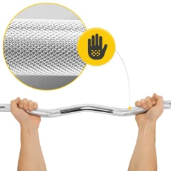 4FIZJO Gryf olimpijski lekko łamany 120 cm z łożyskami - 10 kg Outlet