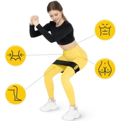 4FIZJO Guma materiałowa do ćwiczeń HIP BAND 25-30 kg Czarny / Szary Online