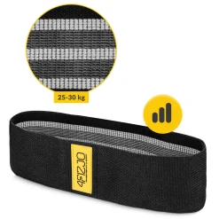 4FIZJO Guma materiałowa do ćwiczeń HIP BAND 25-30 kg Czarny / Szary Online