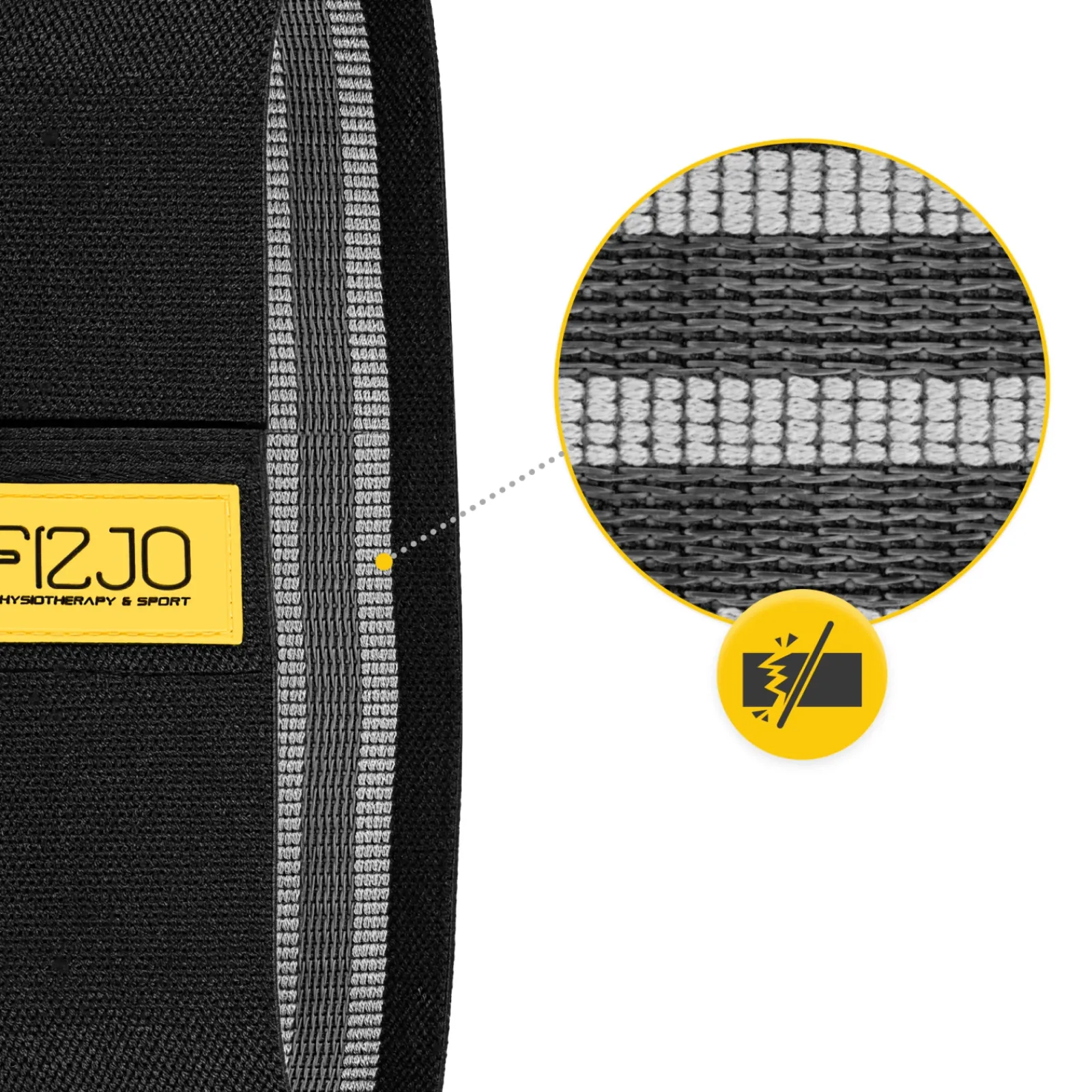 4FIZJO Guma materiałowa do ćwiczeń HIP BAND 25-30 kg Czarny / Szary Online