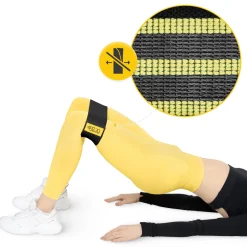 4FIZJO Guma materiałowa do ćwiczeń HIP BAND 10-15 kg Czarny / Żółty Online