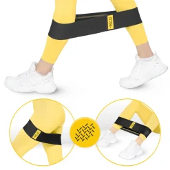 4FIZJO Guma materiałowa do ćwiczeń HIP BAND 10-15 kg Czarny / Żółty Online