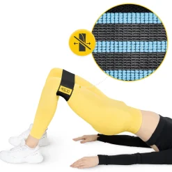 4FIZJO Guma materiałowa do ćwiczeń HIP BAND 15-20 kg Czarny / Niebieski Sale