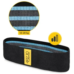 4FIZJO Guma materiałowa do ćwiczeń HIP BAND 15-20 kg Czarny / Niebieski Sale