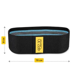 4FIZJO Guma materiałowa do ćwiczeń HIP BAND 15-20 kg Czarny / Niebieski Sale