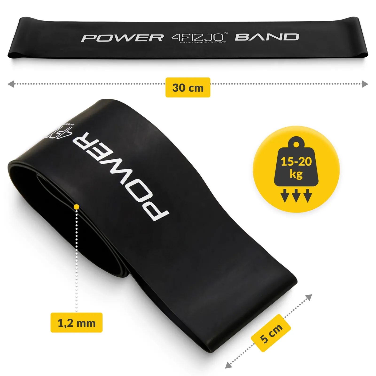 4FIZJO Guma oporowa do ćwiczeń MINI POWER BAND 1,2 mm New