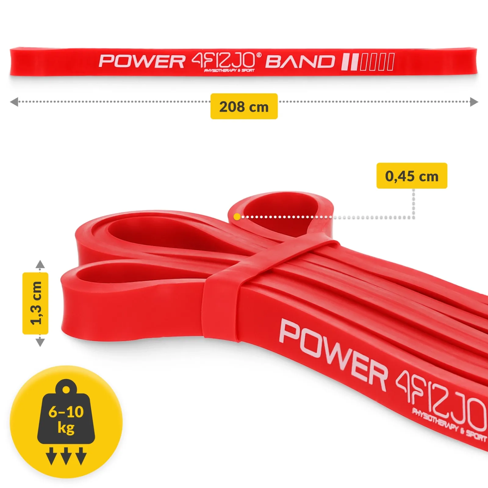 4FIZJO Guma oporowa do ćwiczeń POWER BAND 6-10 kg New