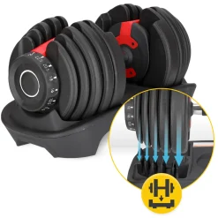 4FIZJO Hantel regulowany do ćwiczeń Premium 24 kg Discount
