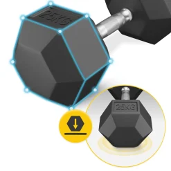 4FIZJO Hantel stalowy HEX 1 x 25 kg Online