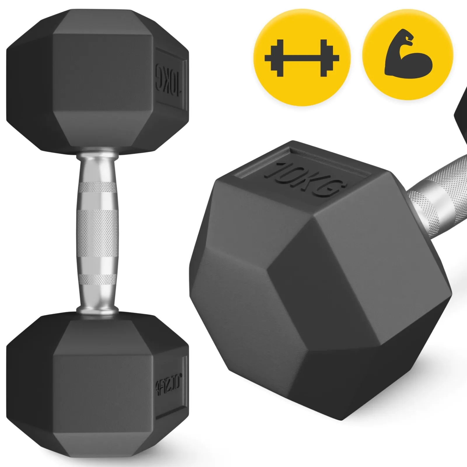 4FIZJO Hantel stalowy HEX 1 x 10 kg