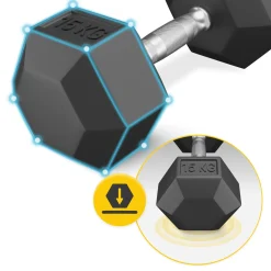 4FIZJO Hantel stalowy HEX 1 x 15 kg Outlet