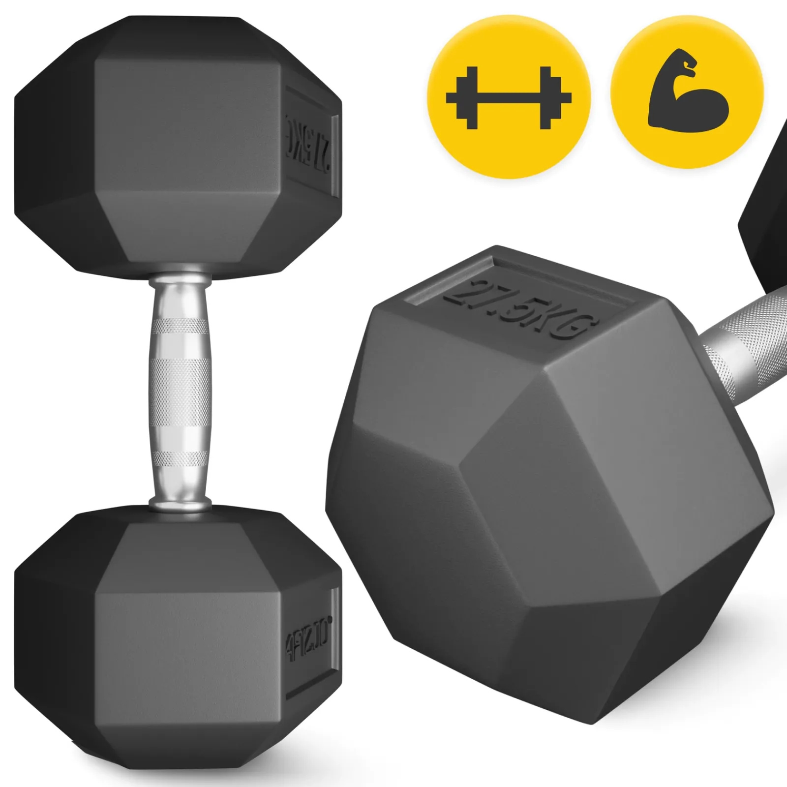 4FIZJO Hantel stalowy HEX 1 x 27,5 kg Outlet