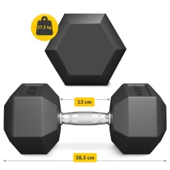 4FIZJO Hantel stalowy HEX 1 x 27,5 kg Outlet