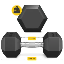 4FIZJO Hantel stalowy HEX 1 x 12,5 kg Best