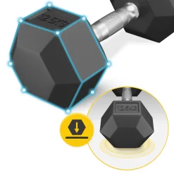 4FIZJO Hantel stalowy HEX 1 x 12,5 kg Best