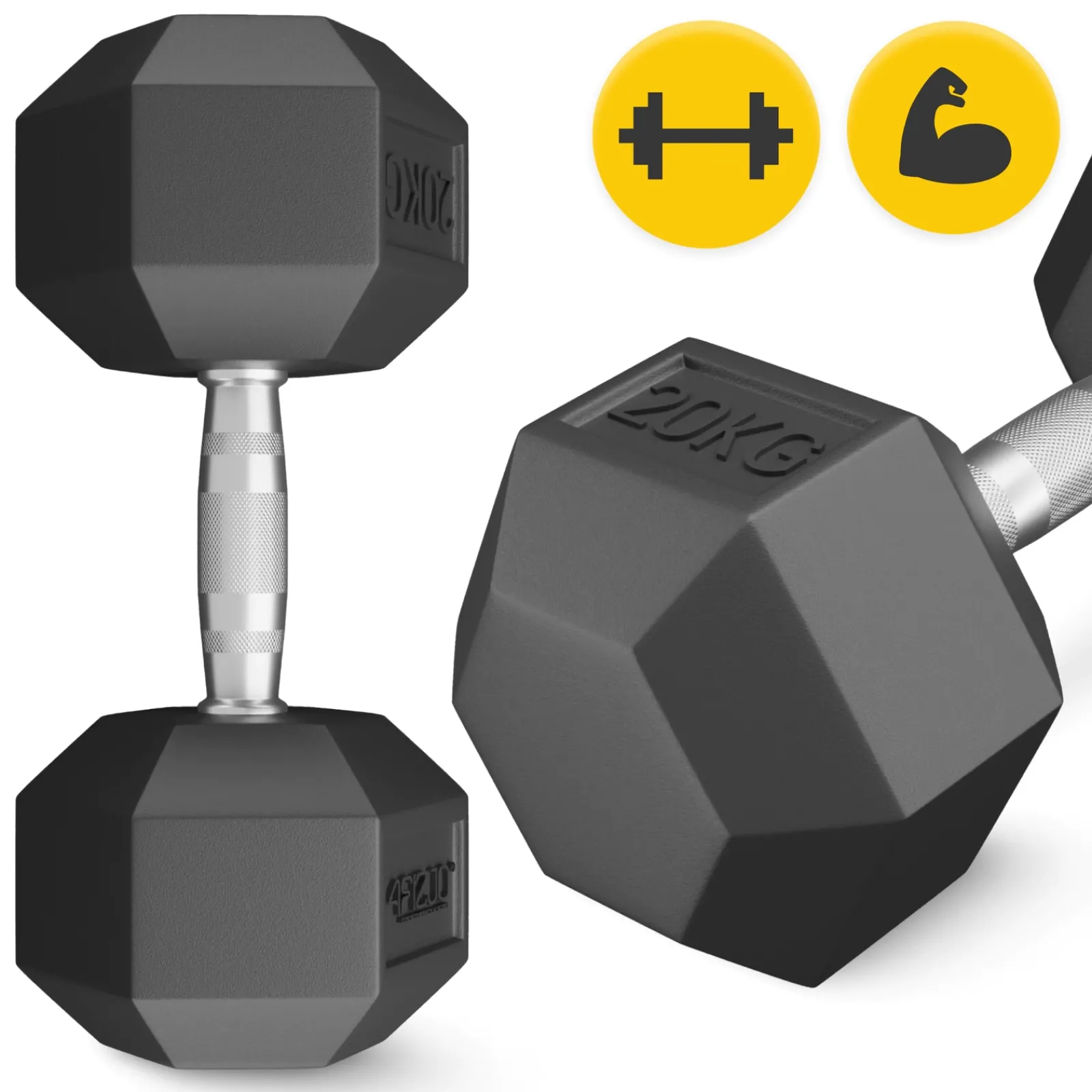 4FIZJO Hantel stalowy HEX 1 x 20 kg Discount