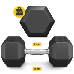 4FIZJO Hantel stalowy HEX 1 x 17,5 kg Clearance