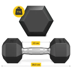 4FIZJO Hantel stalowy HEX 1 x 5 kg Best