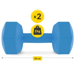 4FIZJO Hantelki bitumiczne do ćwiczeń 2 x 2 kg Best
