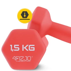 4FIZJO Hantelki żeliwne do ćwiczeń Classic 2 x 1,5 kg Hot