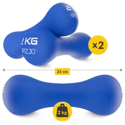 4FIZJO Hantelki żeliwne do ćwiczeń 8-shape 2 x 2 kg Sale