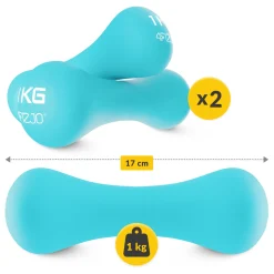 4FIZJO Hantelki żeliwne do ćwiczeń 8-shape 2 x 1 kg Clearance