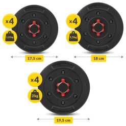 4FIZJO Hantle bitumiczne regulowane 2 x 10 kg Best