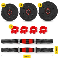 4FIZJO Hantle bitumiczne regulowane 2 x 10 kg Best